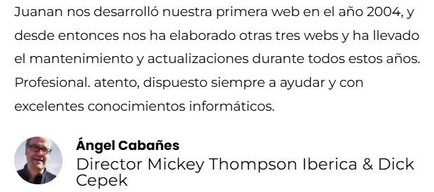 Reseña de Google de Ángel Cabanes sobre ALZAT