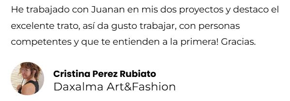 Reseña de Google de Cristina sobre ALZAT